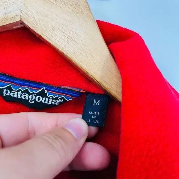 Vintage 80’s Patagonia Windbreaker Jacket Blue Nylon Full Zip Mens Size Medium